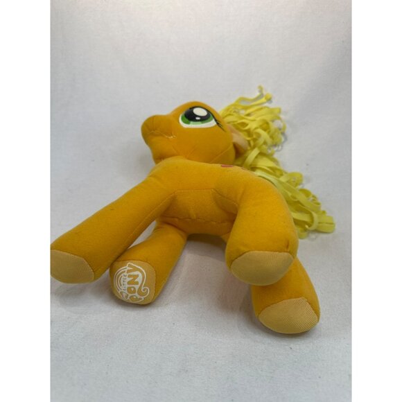 My Little Pony Applejack Plush Toy 12" Tall Yellow & Green With Embroidered Appl - Picture 5 of 5